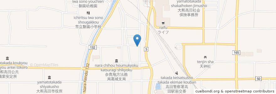 Mapa de ubicacion de 岡本耳鼻咽喉科医院 en 日本, 奈良県, 大和高田市.