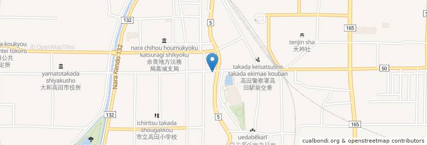 Mapa de ubicacion de 万盛庵 分店 en Japonya, 奈良県, 大和高田市.