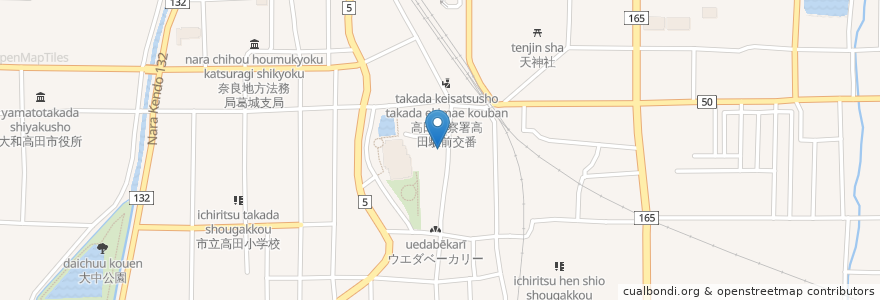 Mapa de ubicacion de 堀江歯科医院 en 日本, 奈良県, 大和高田市.