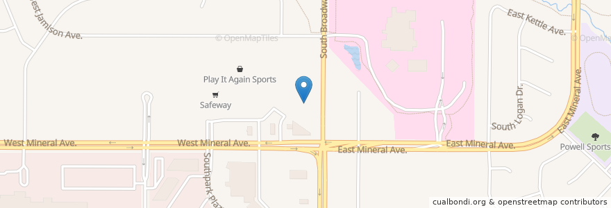 Mapa de ubicacion de Jimmy John's en United States, Colorado, Littleton, Arapahoe County.