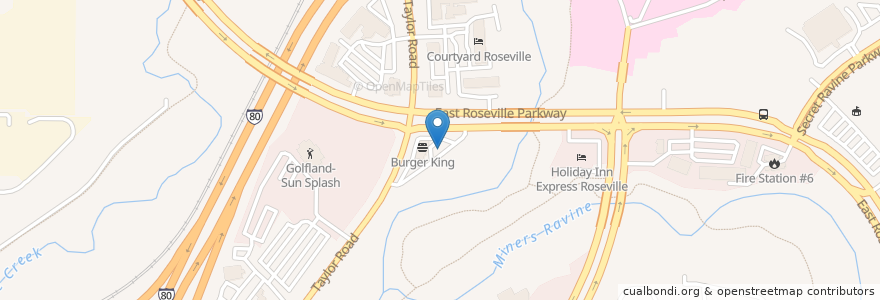Mapa de ubicacion de 76 Roseville Station  en United States, California, Placer County, Roseville.