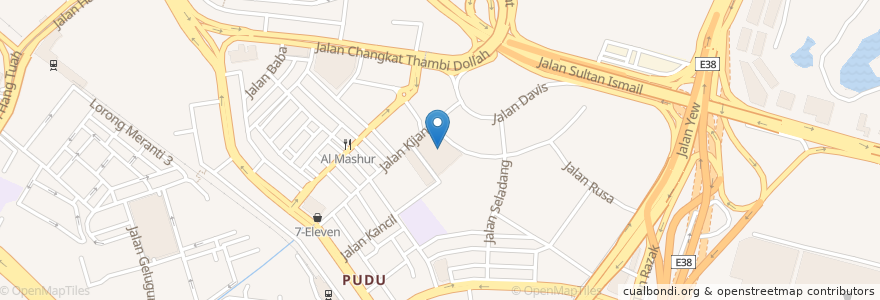 Mapa de ubicacion de Ann Nasi Lemak en Malesia, Selangor, Kuala Lumpur.