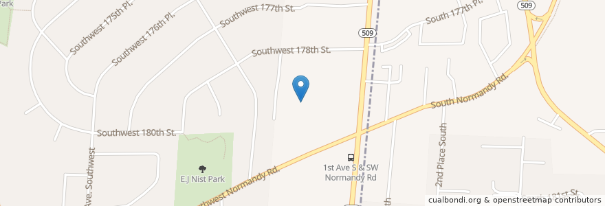 Mapa de ubicacion de Lam Bistro & Pho en アメリカ合衆国, ワシントン州, King County, Normandy Park.