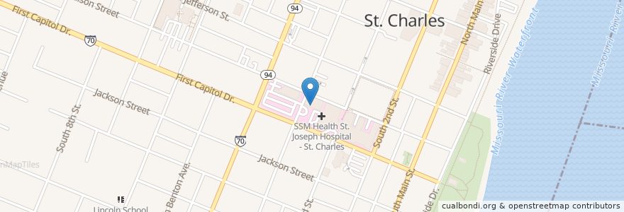 Mapa de ubicacion de Medical Office Building 1 en الولايات المتّحدة الأمريكيّة, ميزوري, Saint Charles County, Saint Charles.