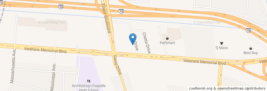 Mapa de ubicacion de Walgreens en Соединённые Штаты Америки, Луизиана, Jefferson Parish, Metairie.