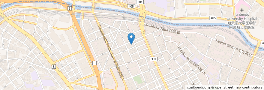 Mapa de ubicacion de Kudan en Japan, 東京都, 千代田区.
