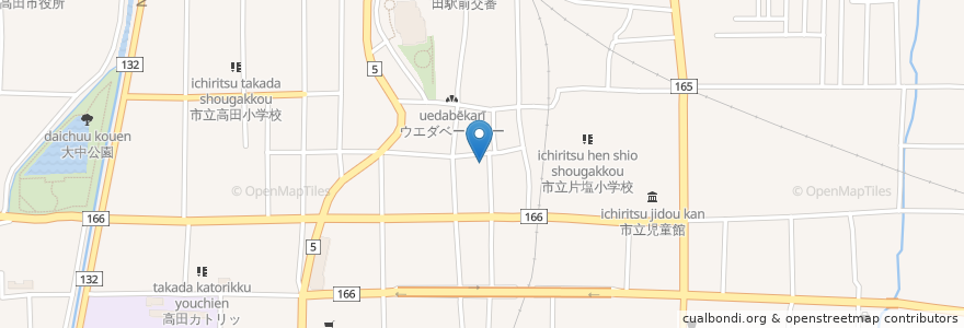 Mapa de ubicacion de 信行寺 en ژاپن, 奈良県, 大和高田市.