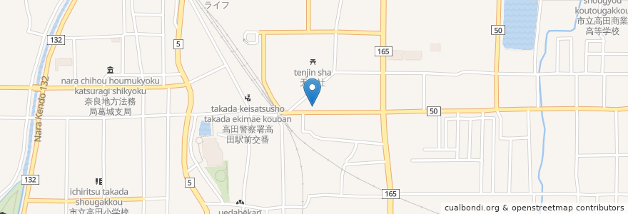 Mapa de ubicacion de サンワ歯科医院 en اليابان, 奈良県, 大和高田市.