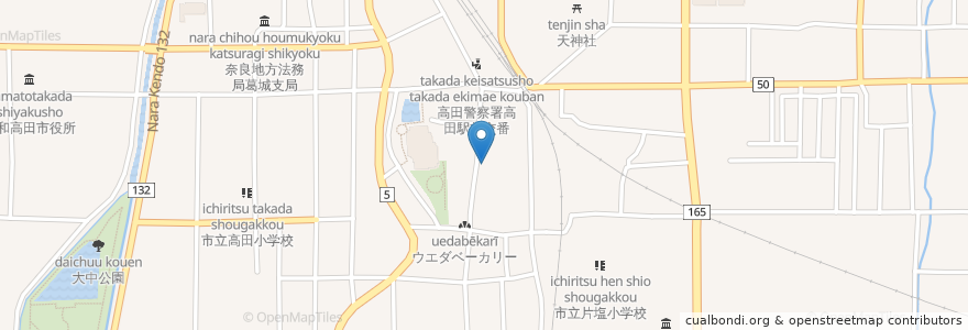 Mapa de ubicacion de 堀江薬局 en 日本, 奈良県/奈良縣, 大和高田市.
