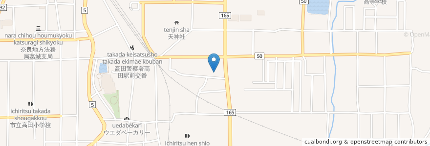 Mapa de ubicacion de 本光寺 en 日本, 奈良県, 大和高田市.