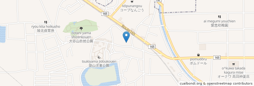 Mapa de ubicacion de 春日神社 en 日本, 奈良県, 大和高田市.