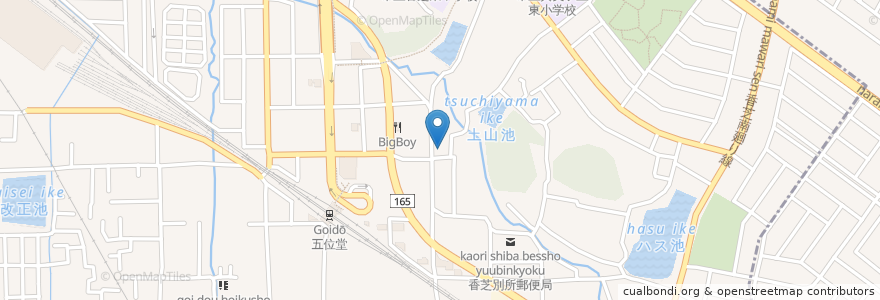 Mapa de ubicacion de 長福寺 en Japonya, 奈良県, 香芝市.