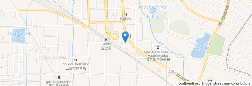 Mapa de ubicacion de アイ薬局 五位堂店 en اليابان, 奈良県, 香芝市.