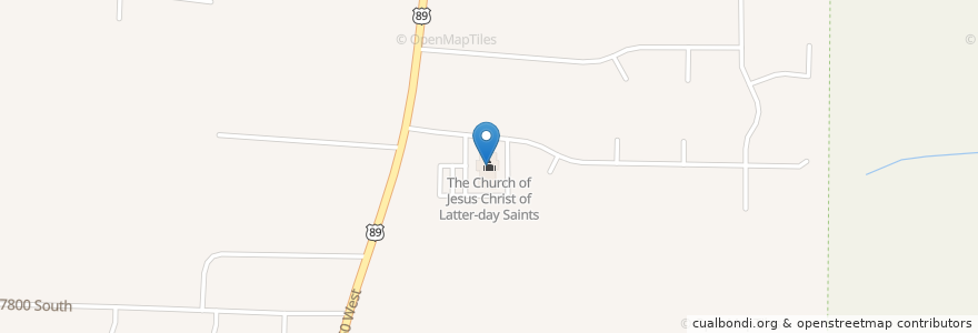 Mapa de ubicacion de The Church of Jesus Christ of Latter-day Saints en Estados Unidos De América, Utah, Box Elder County.