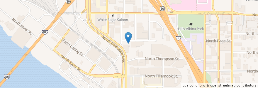 Mapa de ubicacion de Little Gotham Coffee en Amerika Syarikat, Oregon, Portland, Multnomah County.
