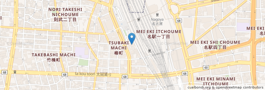 Mapa de ubicacion de ともる en 日本, 爱知县, 名古屋市, 中村区.