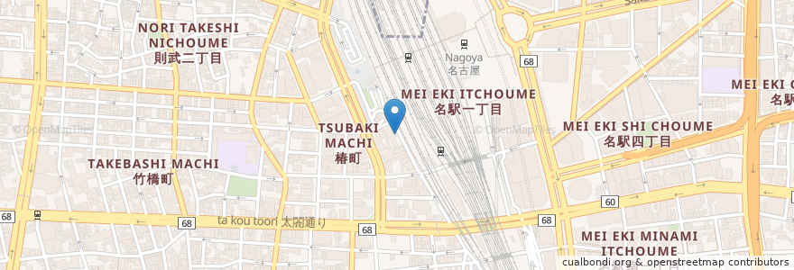 Mapa de ubicacion de エムテックミタニビルパーキング en Japón, Prefectura De Aichi, Nagoya, 中村区.