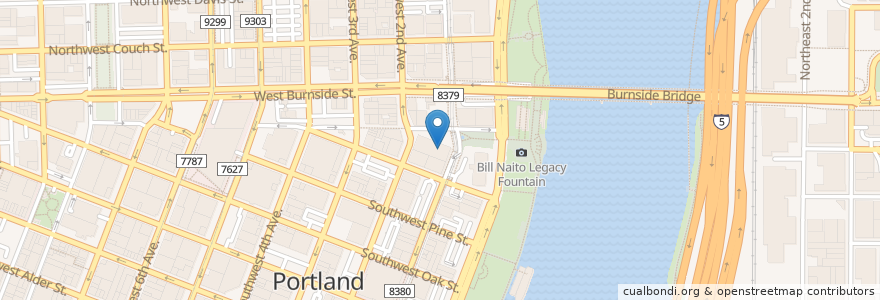 Mapa de ubicacion de Mandarin House en Соединённые Штаты Америки, Орегон, Portland, Multnomah County.