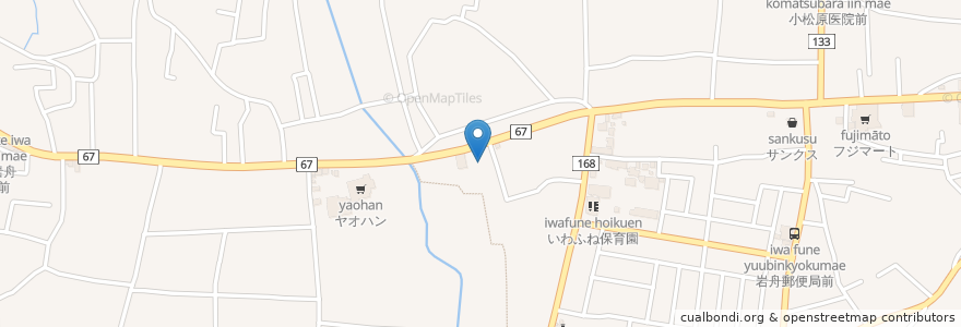 Mapa de ubicacion de スギドラッグ en Jepun, 栃木県, 栃木市, 岩舟町.