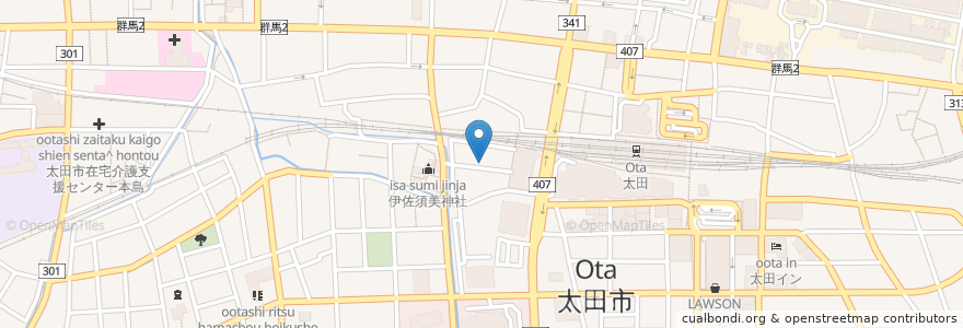 Mapa de ubicacion de お食事処 徳善 en Japão, 群馬県, 太田市.