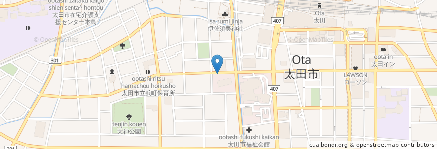 Mapa de ubicacion de みもれ居酒屋 en Japan, Gunma Prefecture, Ota.