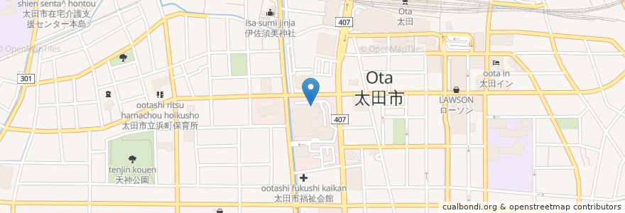 Mapa de ubicacion de 天空のレストラン 花ぶさ en ژاپن, 群馬県, 太田市.