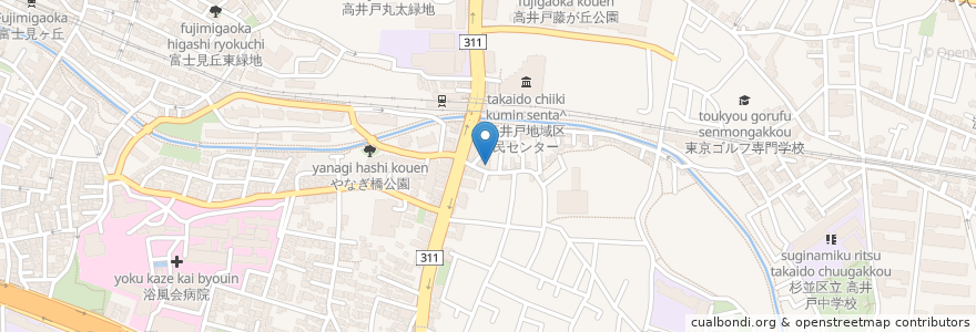 Mapa de ubicacion de たかいど内科 en Japan, 東京都, 杉並区.