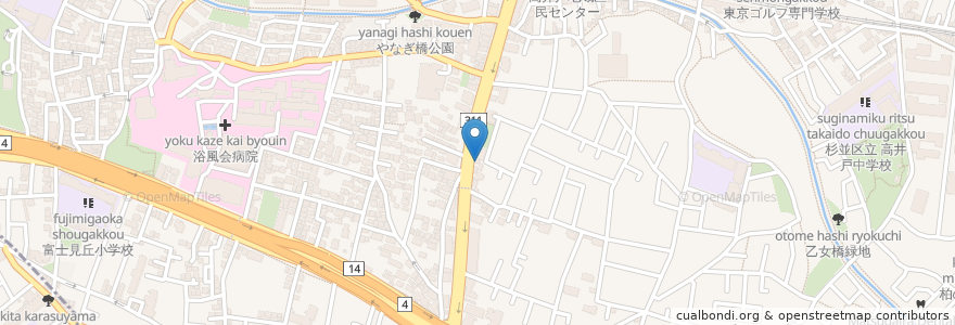 Mapa de ubicacion de 長澤クリニック en Jepun, 東京都, 杉並区.