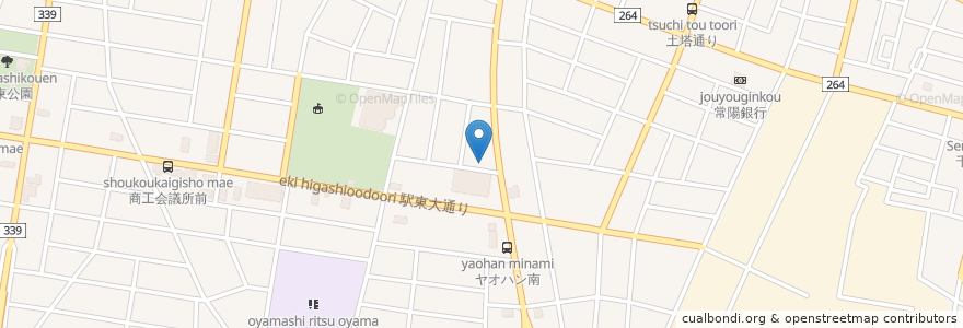 Mapa de ubicacion de スナック ラ・コール en 日本, 栃木県, 小山市.