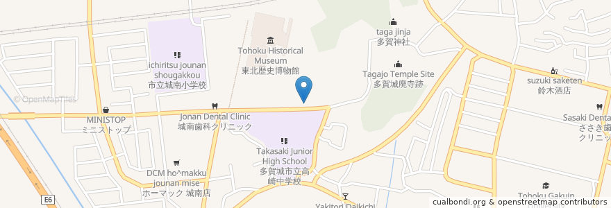 Mapa de ubicacion de あおぞら保育園 en اليابان, 宮城県, 多賀城市.