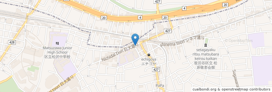 Mapa de ubicacion de 吟STYLE en 日本, 东京都/東京都, 世田谷区.
