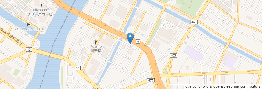 Mapa de ubicacion de 八房海上稲荷神社 en 日本, 東京都, 江東区.