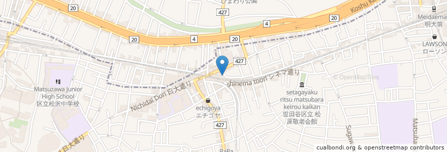 Mapa de ubicacion de ぱんや en Japan, Tokio, 世田谷区.