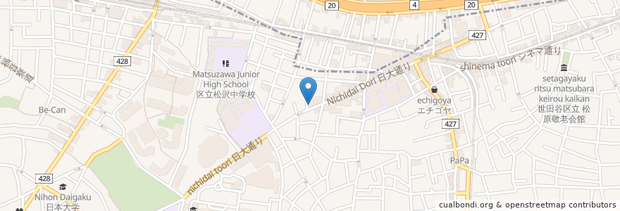 Mapa de ubicacion de あずまや en اليابان, 東京都, 世田谷区.