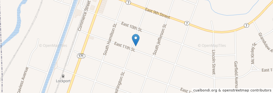 Mapa de ubicacion de Saint Johns Episcopal Church en United States, Illinois, Will County, Lockport.