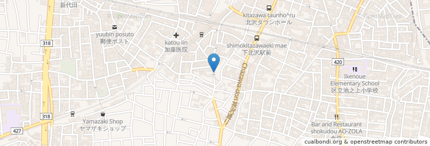 Mapa de ubicacion de いし井 en 日本, 東京都, 世田谷区.