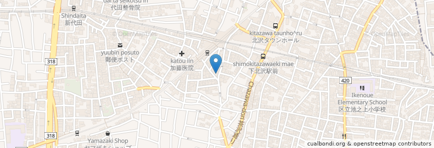Mapa de ubicacion de 鳥貴族 en 日本, 东京都/東京都, 世田谷区.