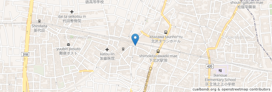 Mapa de ubicacion de すた丼 en Giappone, Tokyo, 世田谷区.