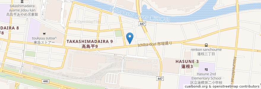 Mapa de ubicacion de 田村歯科 en ژاپن, 東京都, 板橋区.