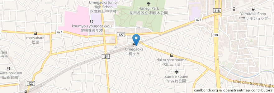 Mapa de ubicacion de 荒井歯科室 en اليابان, 東京都, 世田谷区.