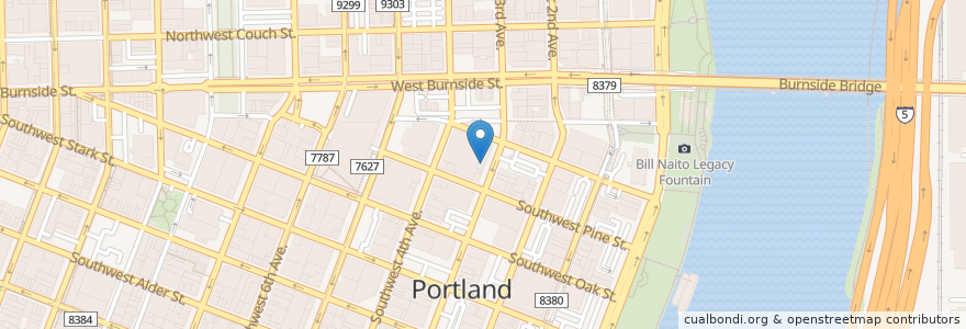 Mapa de ubicacion de Mother's Bistro & Bar en Vereinigte Staaten Von Amerika, Oregon, Portland, Multnomah County.