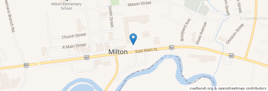 Mapa de ubicacion de Taco Bell en アメリカ合衆国, ウェストバージニア州, Cabell County, Milton.