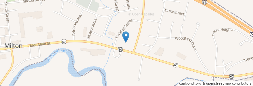 Mapa de ubicacion de Wendy's en 미국, 웨스트버지니아, Cabell County, Milton.