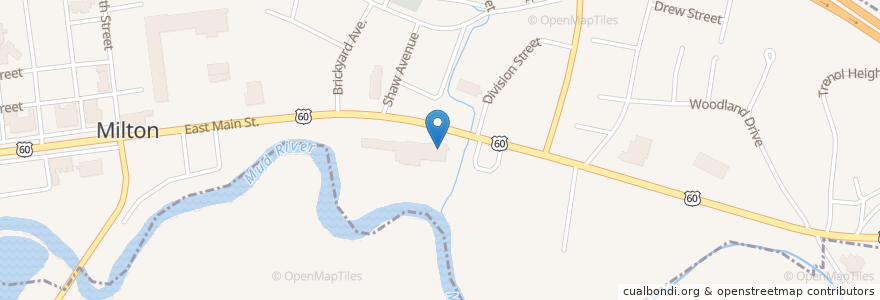 Mapa de ubicacion de Gino's Pizza & Spaghetti House en United States, West Virginia, Cabell County, Milton.