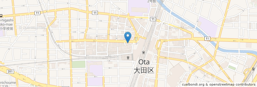 Mapa de ubicacion de 新橋しのだ寿司 en Japón, Tokio, Ota.