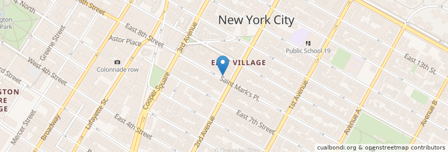 Mapa de ubicacion de Szechuan Mountain House en Estados Unidos Da América, Nova Iorque, New York, New York County, Manhattan Community Board 3, Manhattan.