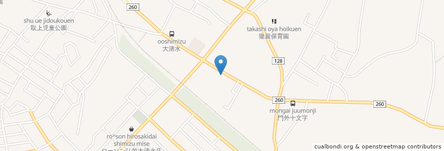 Mapa de ubicacion de 弘前大清水郵便局 en Jepun, 青森県, 弘前市.