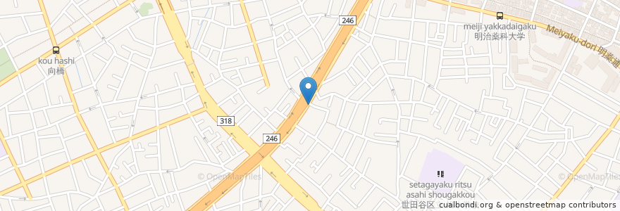 Mapa de ubicacion de だいまる en 日本, 東京都, 世田谷区.