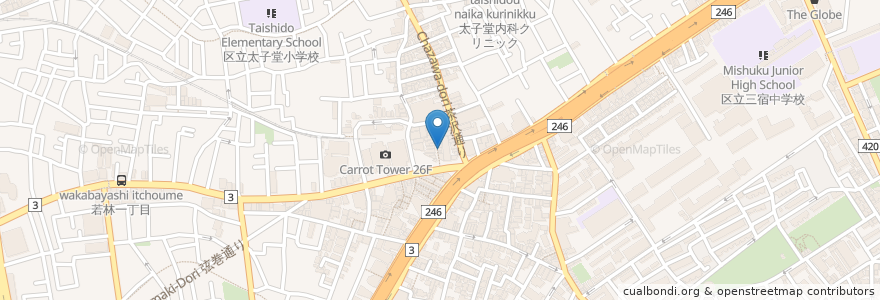 Mapa de ubicacion de 高はし en Jepun, 東京都, 世田谷区.