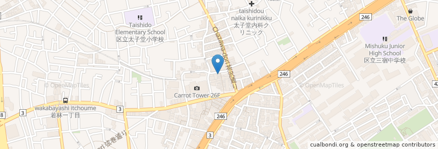 Mapa de ubicacion de いそげん en Japon, Tokyo, 世田谷区.